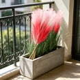 thumbnail image 5 of 20 Pack - Artificial Pampas Grass Faux Dried Flowers Boho Bouquet for Home Decor - Wedding Centerpiece Floral Arrangement Natural Reeds, Red, Ccwuwei, 5 of 6