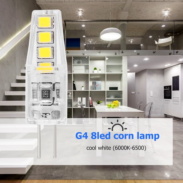 Lámpara Lámpara de maíz de silicona de 2W G4 SMD2835 8 LED Lámpara de araña (blanco frío) Ndcxsfigh Nuevos Originales