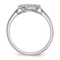 thumbnail image 2 of 14K White Gold Ring Band Diamond center Stone Mounting Round, Size 5, 2 of 5