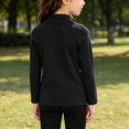 thumbnail image 6 of Girls Solid Color Long Sleeve Top, Crew Neck Pullover Shirt, Easy Matching Casual Kids Clothing | Akmoler,Black 5-6 Years, 6 of 9