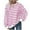 Pink, variant on Lenpel Women's Oversized Sweratshirts Long Sleeve Color Block Striped Pullover Tops Loose Crew Neck Fall Outfits