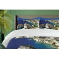 thumbnail image 4 of Ambesonne Nature Duvet Cover Set, Ocean Summer Seascape, 2-Calking, Navy Beige, 4 of 7