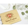thumbnail image 5 of Darling Souvenir Personalized Engraved Laser Cut Wedding Guest Book Wooden Cover Sign-in Book Registry Guestbook Scrapbook-C6, 5 of 7