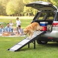 thumbnail image 2 of PawHut Foldable Dog Car Ramp Non-Slip Surface, Support Leg, 69" x 15.7", 2 of 10