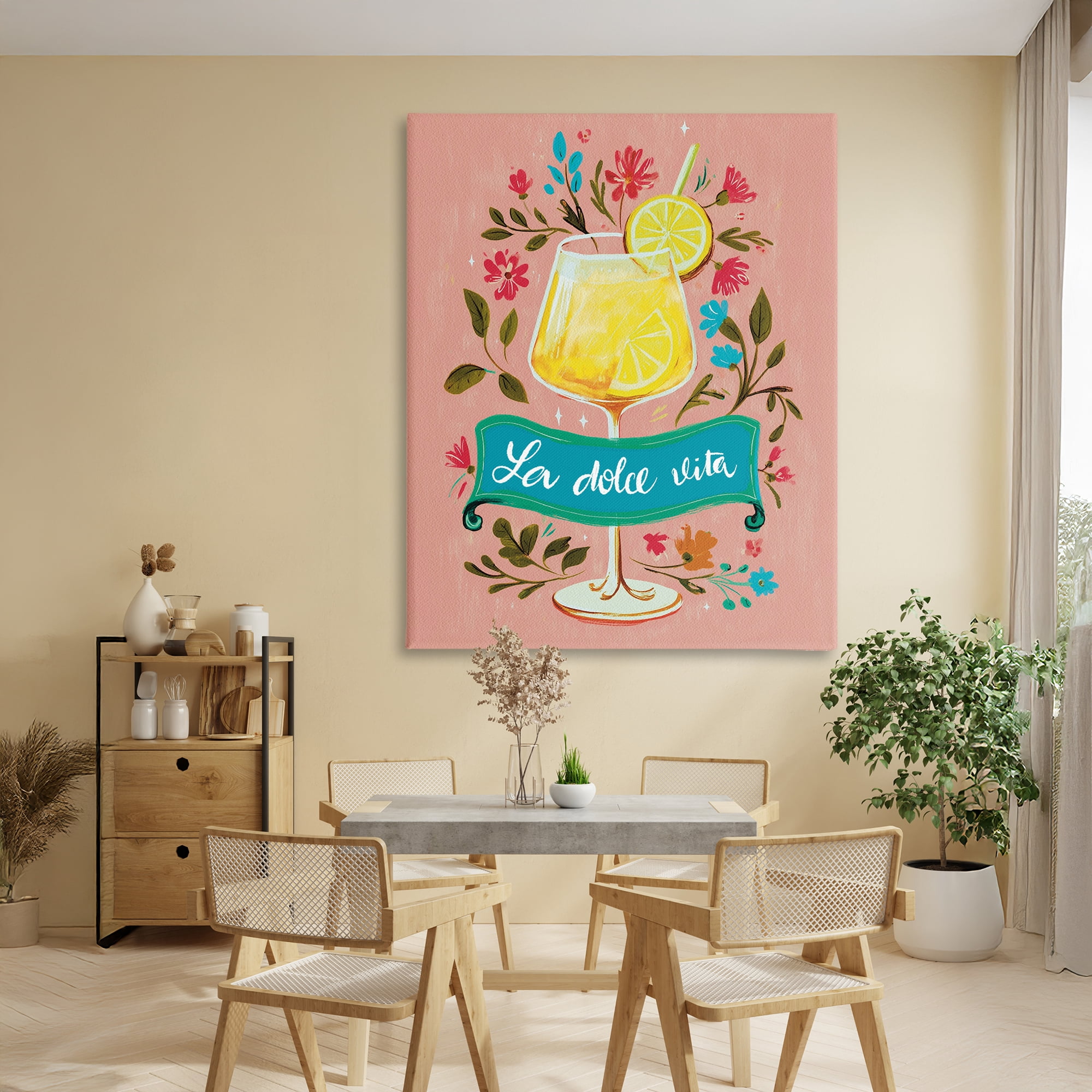 Stupell Industries Lemon Cocktail Sweet Life Canvas Wall Art, design by Yen