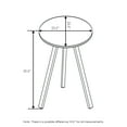 thumbnail image 2 of Furinno FSTR18016WN Redang Outdoor 3-Leg Round Smart Top Table, Small, Walnut, 2 of 5