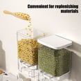 thumbnail image 5 of Multi Purpose Grain Storage Container, Insect Proof Waterproof Sealed Rice Barrel, Food Grade Safe Flour Storage Tank, Practical Space Saving Kitchen Organizer Tools, 5.1*4.13*7.9in, Clear, 5 of 7
