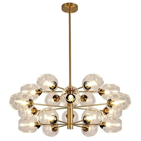 

Dainolite 18 Light Halogen Chandelier Vintage Bronze with Champagne Glass