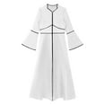 thumbnail image 5 of Alvivi Women Church Clergy Dress Flared Sleeves A-line Solid Maxi Dresses Minister Choir Robe White S, 5 of 7