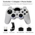 thumbnail image 1 of Para PS3 PC TV Box Android 2.4G Controlador de juegos inalámbrico Gamepad Controlador de joystick, Blanco, 1 of 5
