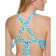 thumbnail image 2 of Calvin Klein Swim Bra Top Underwire Aegean Blue Leopard LG US 12-14, 2 of 4
