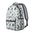 thumbnail image 2 of Bigfoot and Deer White Pattern Backpack for School, Cute School Bag with Adjustable Shoulder Straps and Padded Back, 15.3"x11"x7.1", 2 of 5