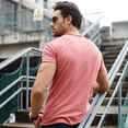 thumbnail image 4 of BOLUBAO-Camiseta de manga corta para hombre, Camisa de algodón con cuello redondo, de alta calidad, a la moda, de Color sólido, 4 of 4