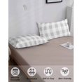 thumbnail image 4 of Grey Plaid Pillow Covers King Size, Spring Summer Farmhouse Buffalo Checkered Soft Bed Throw Pillowcases Breathable Cooling Long Lumbar Body Pillow Sham Cover for Bed Sofa 20''x40'', 4 of 7