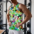 thumbnail image 5 of Yiaed Colorful Tie Dye Stained Glass Print Mens Compression Shirt Slimming Body Shaper Vest Workout Tank Tops Abs Abdomen Undershirts-Small, 5 of 7