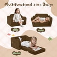 thumbnail image 2 of Sillón Sofá Cama para Niños Pequeños MeMoreCool de Pana Marrón, 2 of 8