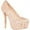 Rose Gold, variant on Women's High Heel Pump Closed Toe Platform Heels Dress Pumps