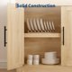 thumbnail image 4 of Estilo moderno de mediados de siglo y funcionalidad - Aparador de 90 cm con 2 puertas de vidrio - Mueble auxiliar de madera para comedor, cocina o sala - Aparador con espacio de almacenamiento, 4 of 8