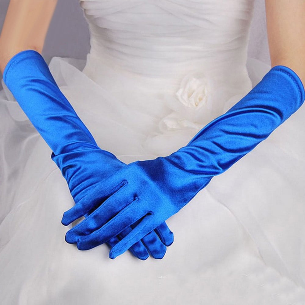 New Womens Satin Long Gloves Opera Wedding Bridal Evening Party Prom Costume New Womens Satin Long Gloves Opera Wedding Bridal Evening Party Prom Costume