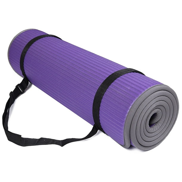 BalanceFrom All-Purpose 2/5-Inch Extra Thick High Density Anti-Slip  Exercise Pilates Yoga Mat with Carrying Strap 