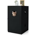 thumbnail image 2 of 2-tier Litter Hidden Cat House With Anti-toppling Device-Black，Warm Feral Cat Shelte for Outdoor/Indoor Cats, Warm Feral Cat Shelte, Cat Furniture, 2 of 8