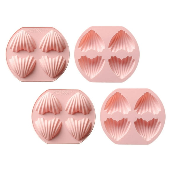 TABLZONE 4-Pack Heart Shaped Silicone Baking Molds for Home Bakers and Baking Enthusiasts, Non-Stick Cake and Dessert Pans