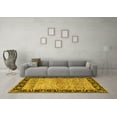 thumbnail image 3 of Ahgly Company Machine Washable Indoor Square Oriental Yellow Modern Area Rugs, 4' Square, 3 of 4