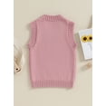 thumbnail image 5 of Kids Sweater Vest, 12 18 24M 3 4 5T Sleeveless V-neck Solid Knit Vest Fall Winter Clothes for Girls Boys, 5 of 10