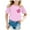 Pink, variant on Godom Girls' Tees Short Sleeve Crewneck T-Shirt Tee Girls' Summer T Shirts