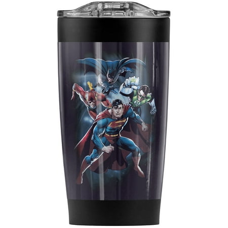 

Justice League Cosmic Crew Stainless Steel Tumbler 20 oz Coffee Travel Mug/Cup Vacuum Insulated & Double Wall with Leakproof Sliding Lid | Great for Hot Drinks and Cold Beverages