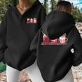 thumbnail image 2 of WEAIXIMIUNG Robe Chandail en Molleton pour Femmes Manches Courtes et Mode Hiver Sweat à Capuche Imprimé Sans Poches, 2 of 5