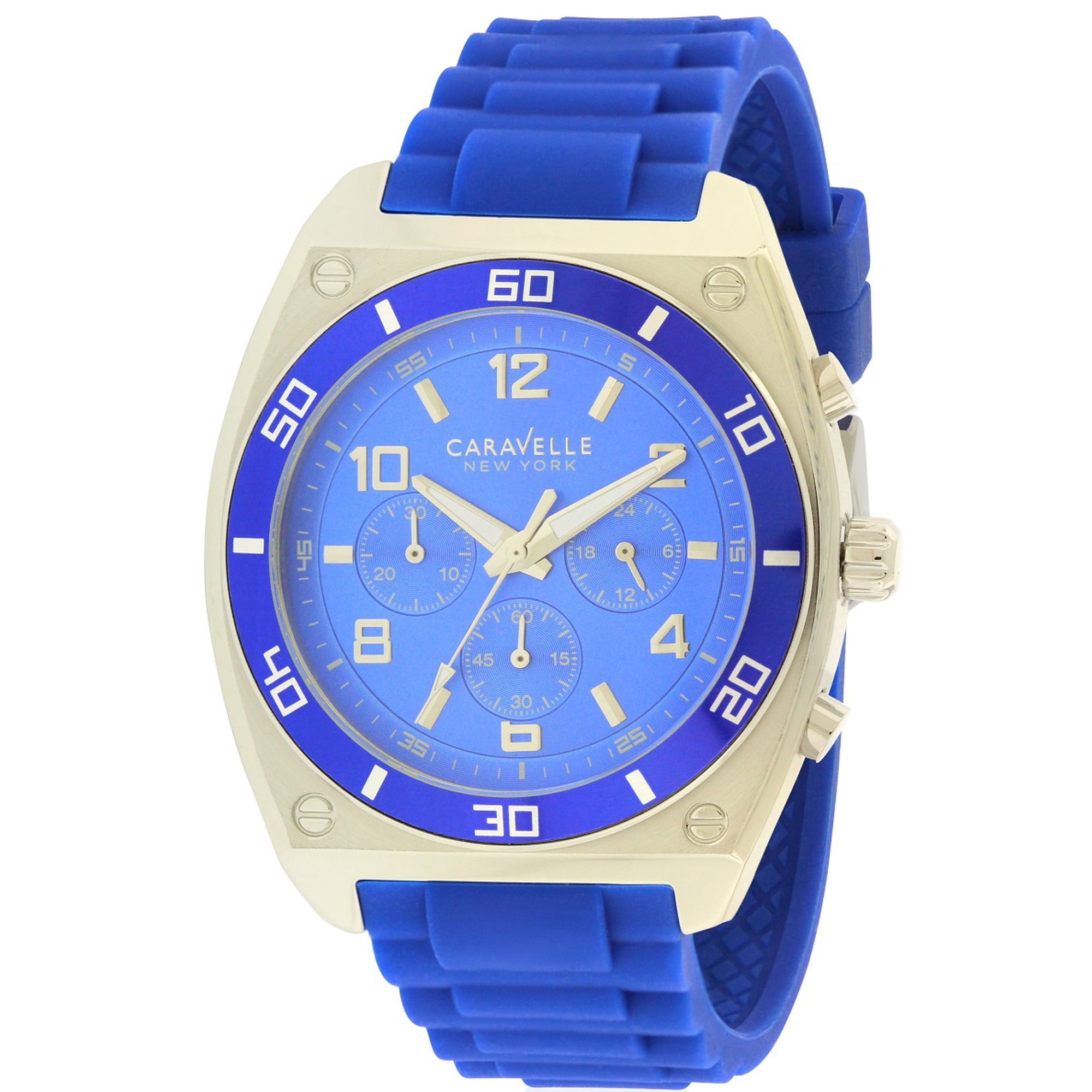 Caravelle New York Silicone Chronograph Mens Watch 45A115