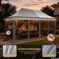 thumbnail image 6 of COBIZI 10x20 Pop up Gazebo Tent, Canopy Tents for Parties, 3 Adjustable Height Settings, 240 Sq. Ft. Large Outdoor Pop Up Patio Gazebos, Shelter with Net for Backyard, Lawn, Deck, Light Gray, 6 of 9