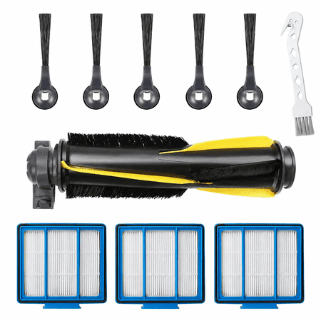 Replacement Parts for Shark Robot Vacuum R101AE RV1001AE AV911S RV2001WD RV1100SRUS RV1100VRUS - Includes 6 x Side Brushes, 3 x Hepa Filters,1 x Main Rolling Brush and 1a x Cleaning Brush
