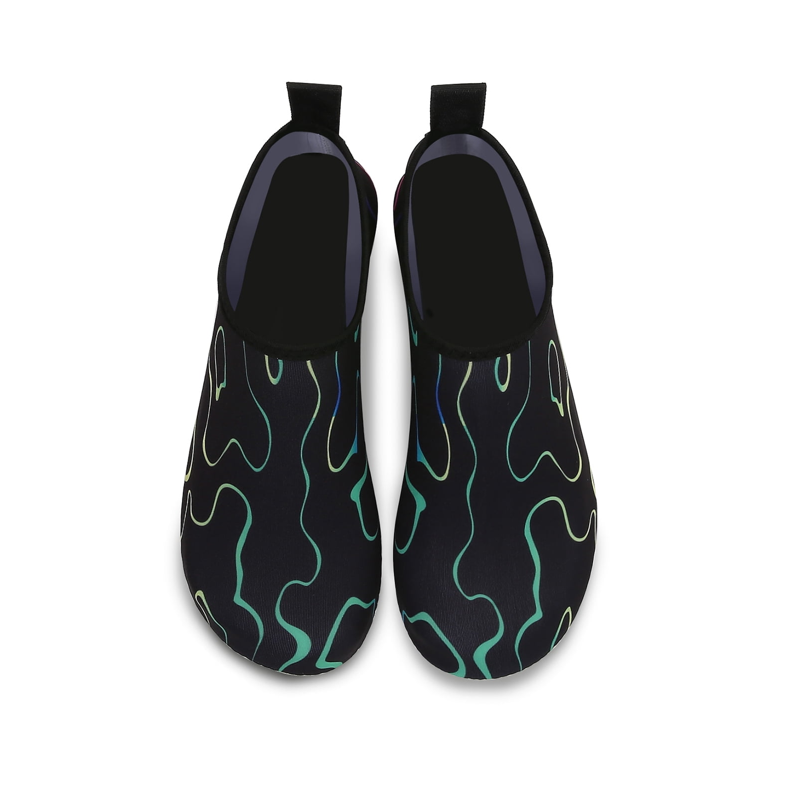 Men and Women a Slip On Barefoot Quick-Dry Beach Aqua Yoga Water Shoes (Tide/Black, 13-14 Women/10.5-11 Men)