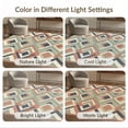 thumbnail image 7 of ODIKA Southwestern Grid Border Motif Stripe Stepped Aztec Vintage Mosaic Playful for Dorm Room, Small Living Apartment, Stain Resistant Low Profile, 7 of 7