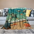 thumbnail image 2 of Nawypu  Turtle Beach Blanket for Bed, Queen Size Turtle  Throw Blanket for Women, Men and Kids - Super Soft Plush Beach Blanket Throw Blanket Ocean Blanket, 2 of 6