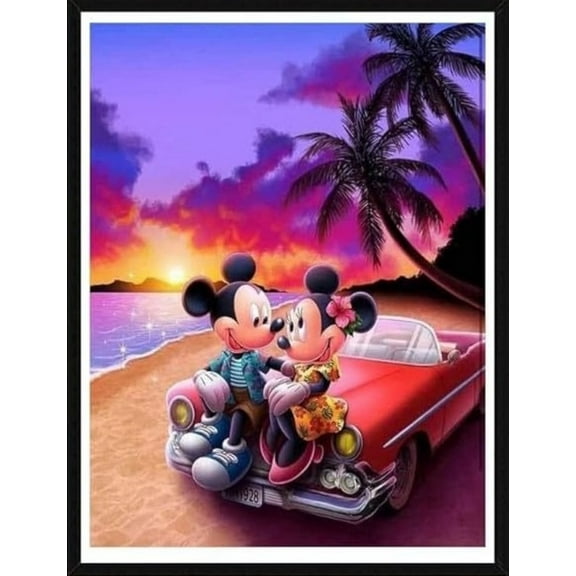 Mickey Cartoon Theme DIY Diamond Painting Kits for Adult，5D Full Drill Craft Painting Kits Home Wall Decor，12 x 16 inch.