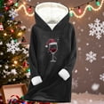 thumbnail image 4 of Aimik Plus Size Hooded Top for Women Fall Winter Thick Fleece-Lined Warm Base Layer Sweatshirt Loose Fit Long Sleeve Hooded Top, 4 of 6