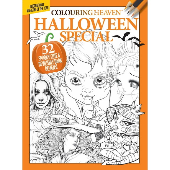 Coloring Heaven - Halloween Special Featuring 32 Spooky-Cute  Devilishly Dark Halloween Designs Coloring Book