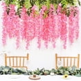 thumbnail image 5 of Scheam 3.6 Feet Fake Wisteria Hanging Flowers,Pink Artificial Wisteria Garland,Simulation Flower Strings,Plastic Silk Greenery Decoration,for Home Party Wedding Birthday Decor 20 Pcs, 5 of 8