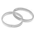 thumbnail image 1 of 2pcs Adjustable Sleeve Garters Metal Armband Cuff Holders for Shirts (Silver), 1 of 8