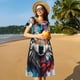 thumbnail image 4 of Balery Tie-Dye Wolf Head Vestidos sueltos de manga corta para mujer, vestidos de verano 2025, vestidos casuales de corte A con vuelo., 4 of 6