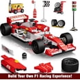 thumbnail image 2 of Formula Car Building Set, 1:12 Scale Formula Model Race Cars, 10035 Car with Spare Tire and Indicator, Blocks Kits  (1603 Pieces), 2 of 5