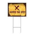 thumbnail image 1 of X Marks The Spot Scroll (18" X 24") Yard Sign, Includes Metal Step Stake, 1 of 6