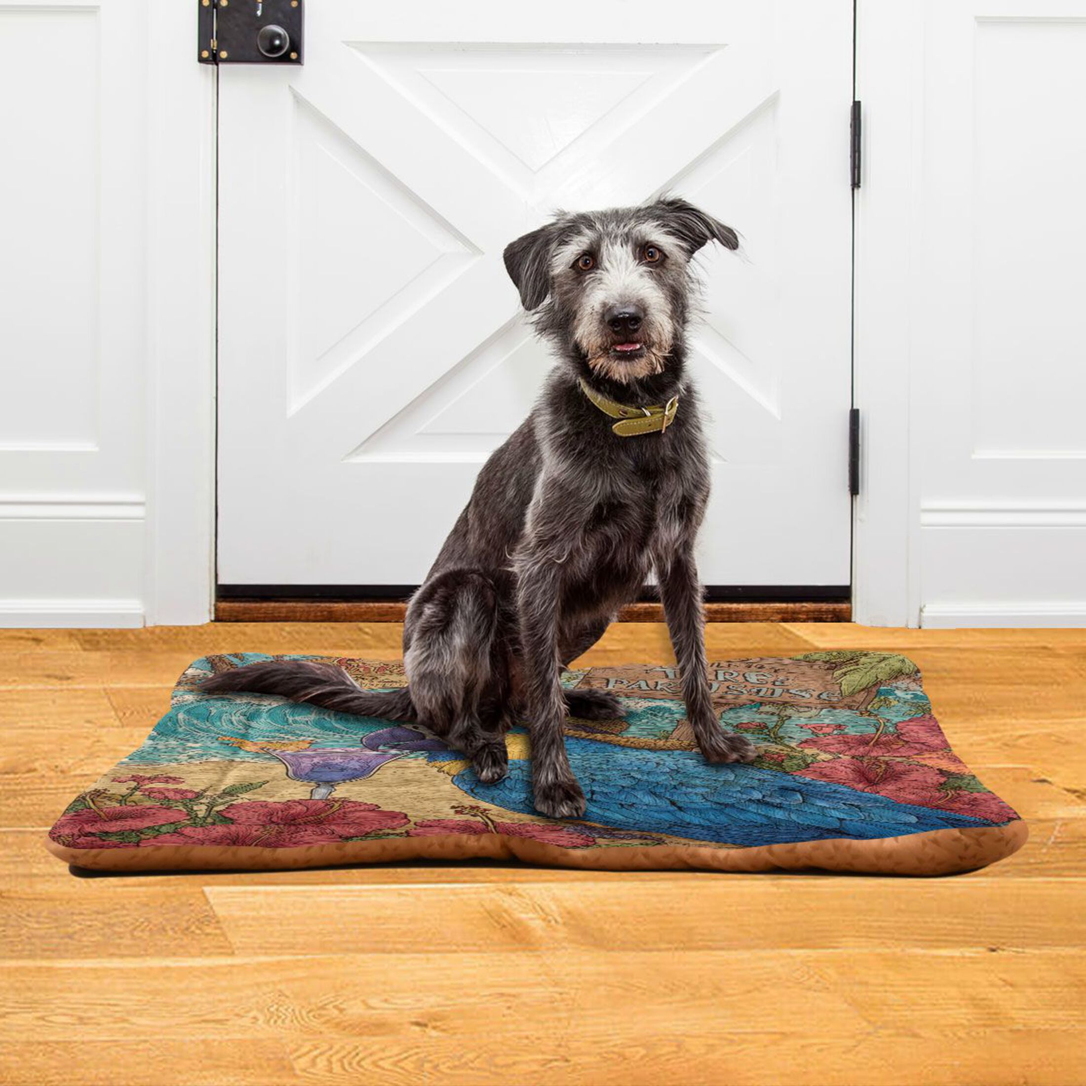 Qxltty Straw Hat Parrot Ped Pad Wear-resistant and Hard to Bite Through Sleeping Pad for Small Medium Large Dogs Winter Pet Bed 36×24in