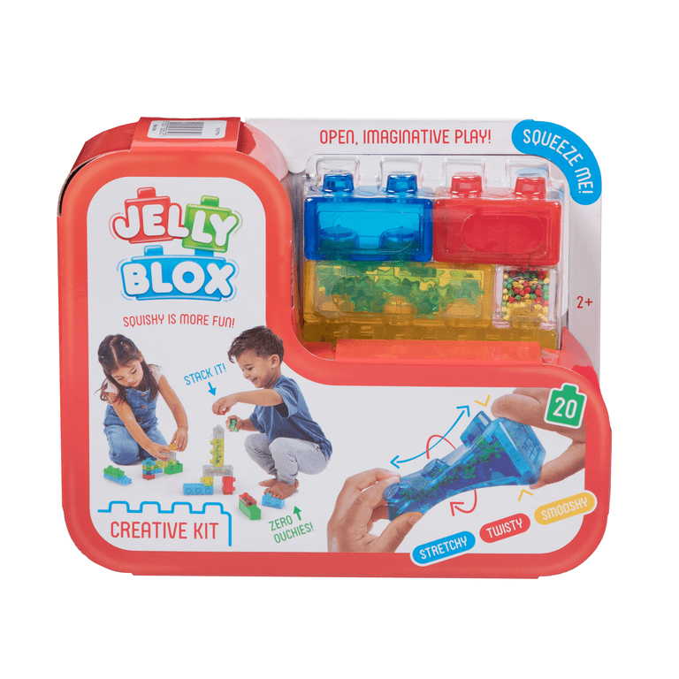 Jelly Blox Creative Kit, 20 Squishy Building Blocks photo 8