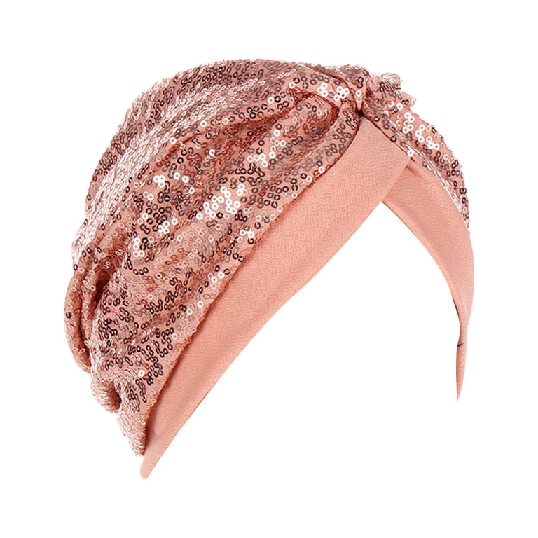 Breezora Sparkly Sequin Hair Bonnet Head Wrap Scarf Turban  display picture 1