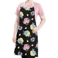 thumbnail image 5 of Pioneer Flower Floral Print Pattern Apron for Women and Men, Cotton Linen Waterproof with Pockets, Adjustable, 33x27 Inch for Kitchen, Gardening, BBQ, Salon, 5 of 6