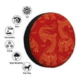thumbnail image 5 of ZNDUO Hand Drawn Dragon Red Pattern Spare Tire Cover, Universal Fit for Jeep Trailer RV SUV Camper Vehicle Waterproof Dust Tire Cover 14 inch, 5 of 8
